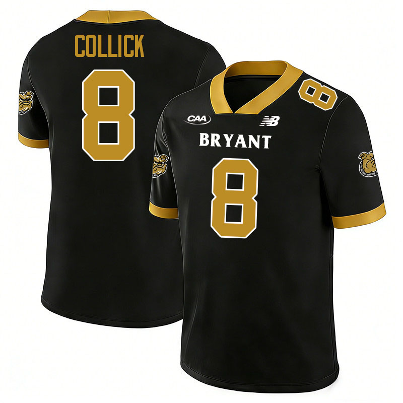 Bryant Bulldogs #8 Zyheem Collick College Football Jerseys,Uniforms-Black